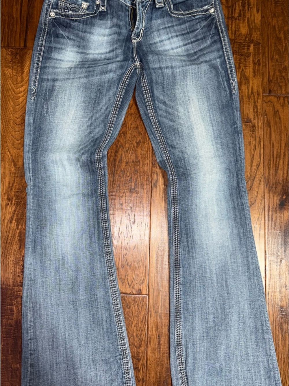 Rock Revival Women's Faded Blue Flare Jeans